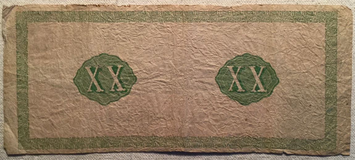 1861-$20-Counterfeit-Confederate-Frd-Note!