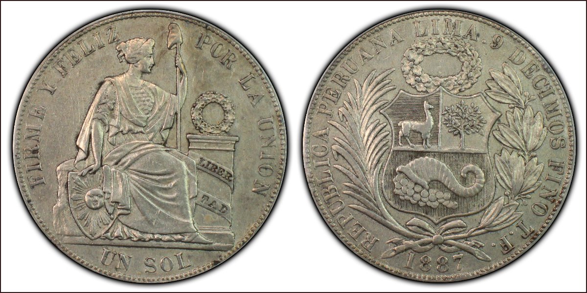 1887-Peru-Un-Sol-Silver-Coin