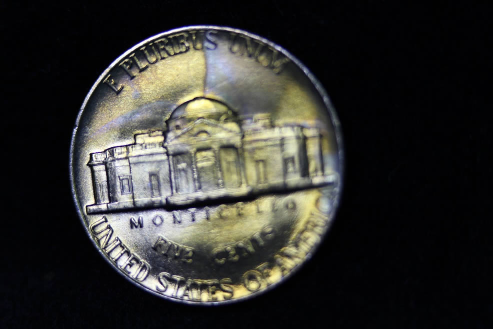 1975-P-Jefferson-Nickel-Roll.--Several-With-Nice-Toning.