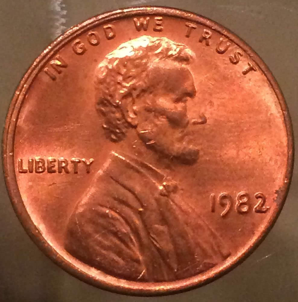 1982-P-Penny,-Grease-Filled-Die?