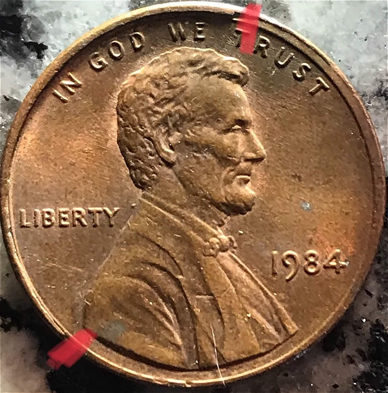 1984-P-Cent-With-Rim-Cud-Or-Fin?