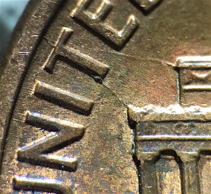 1992-P-LMC-With-7-Die-Cracks-On-Reverse.-6-Of-Them-Touch-The-Rim!!