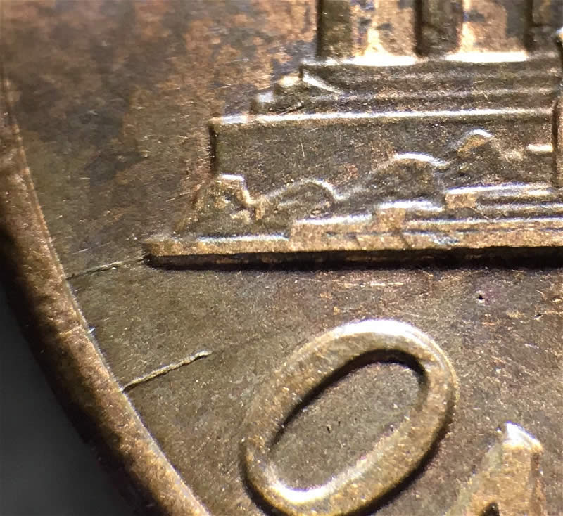 1992-P-LMC-With-7-Die-Cracks-On-Reverse.-6-Of-Them-Touch-The-Rim!!