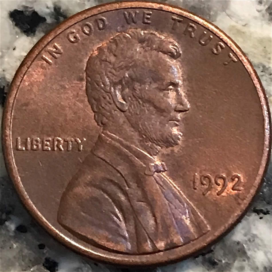 1992-P-LMC-With-7-Die-Cracks-On-Reverse.-6-Of-Them-Touch-The-Rim!!