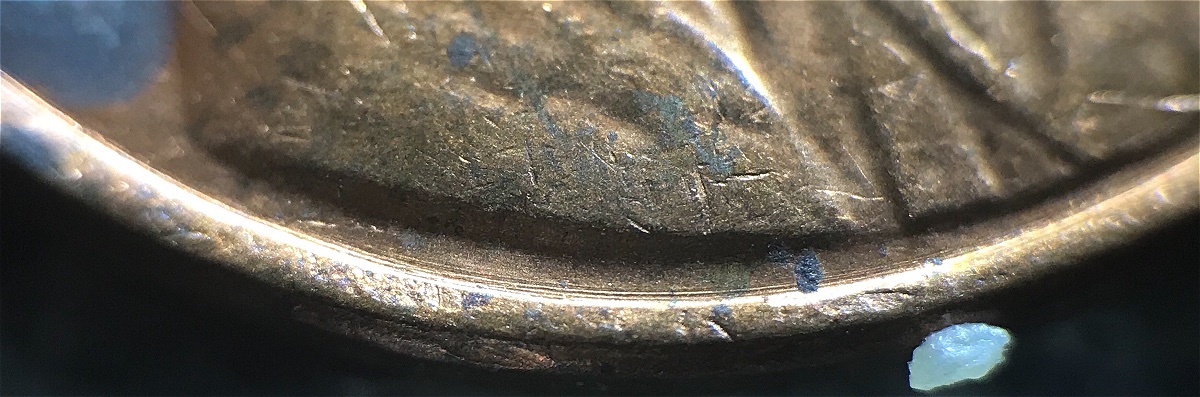 1982-P-Cent-With-Odd-Die-Scratches.-Lathe-Lines?