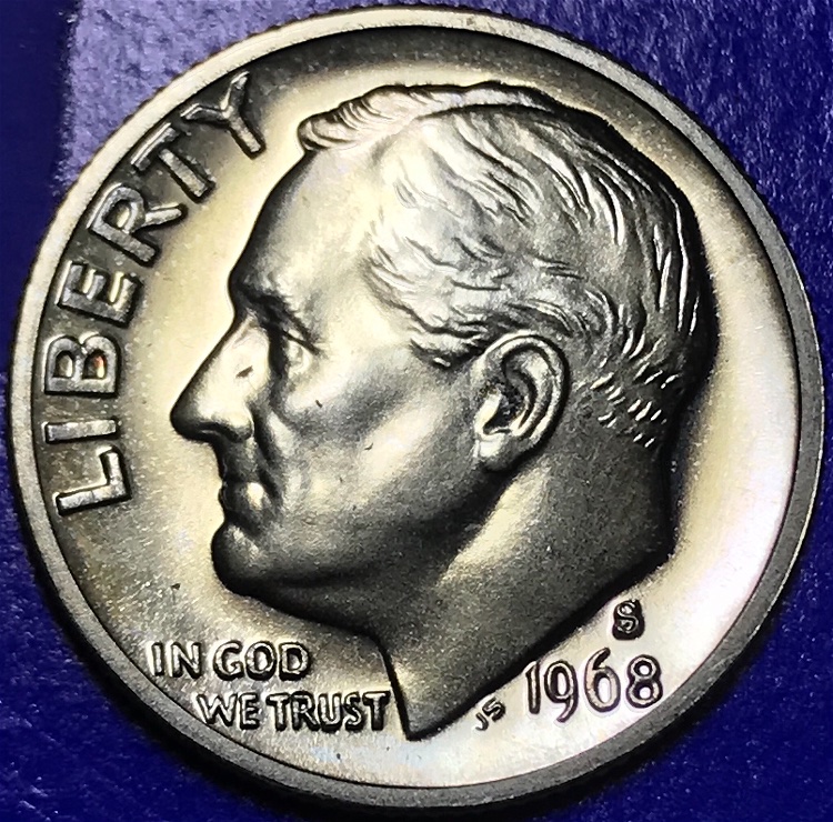 1968-S-Proof-Roosevelt-Dime-FS-801