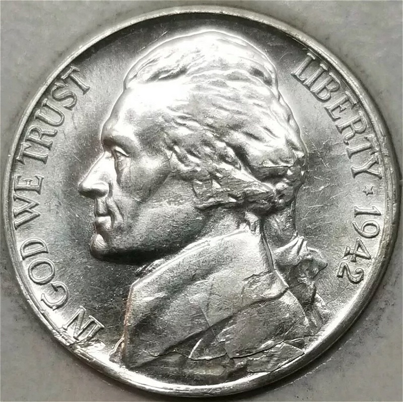 1942-S-Jefferson-With-Attached-And-Detached-Lamination!