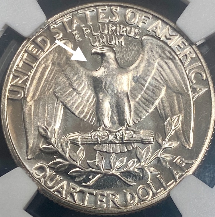 1967-P-SMS-Washington-NGC-MS-67-Cameo-DDR-005-With-Strike-Through-On-Obverse