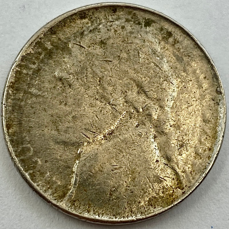No-Date-Jefferson-Nickel-Struck-Through-Capped-Die-With-Atypical-Clashed-Dies
