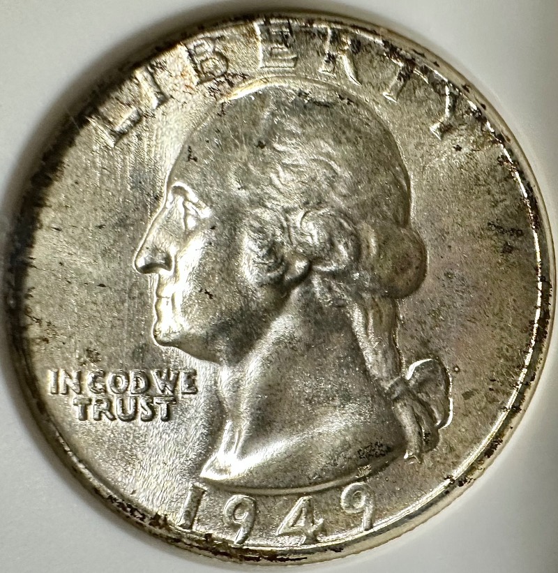 1949-D-Washington-Quarter-D/S-FS-601.-Old-ANACS-Holder