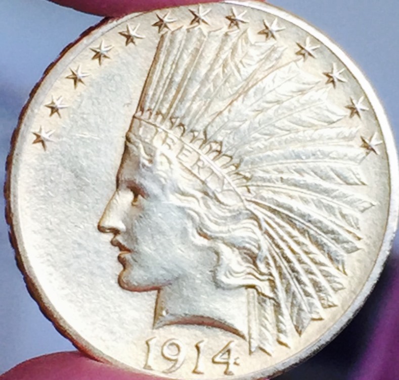 1914-D-$10-Indian-Head---Grades-Please
