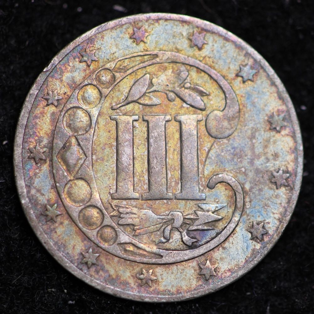 1860-3c-Silver-Nice-Coin-Or-Fake-Toning