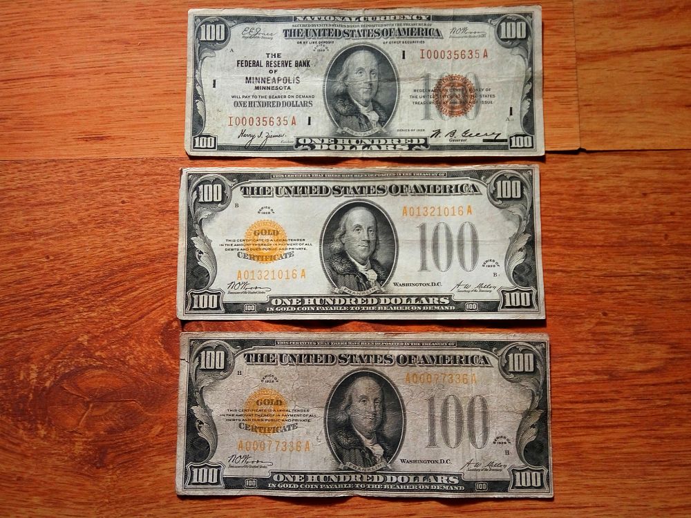 Valuation-$100-1928-Gold