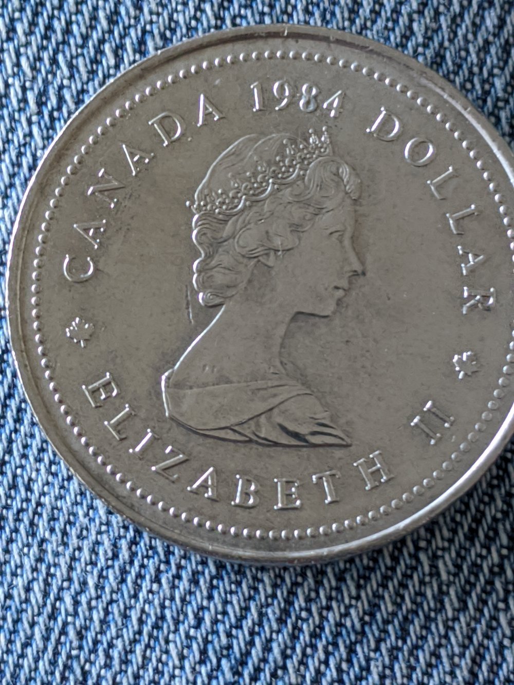1984-Jacques-Cartier-Dollar-Die-Gouge-On-4-In-1954