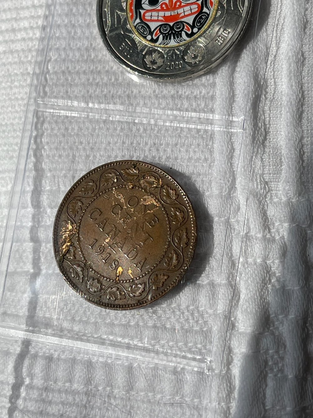 1918-Cent-With-Gold-Looking-Plating