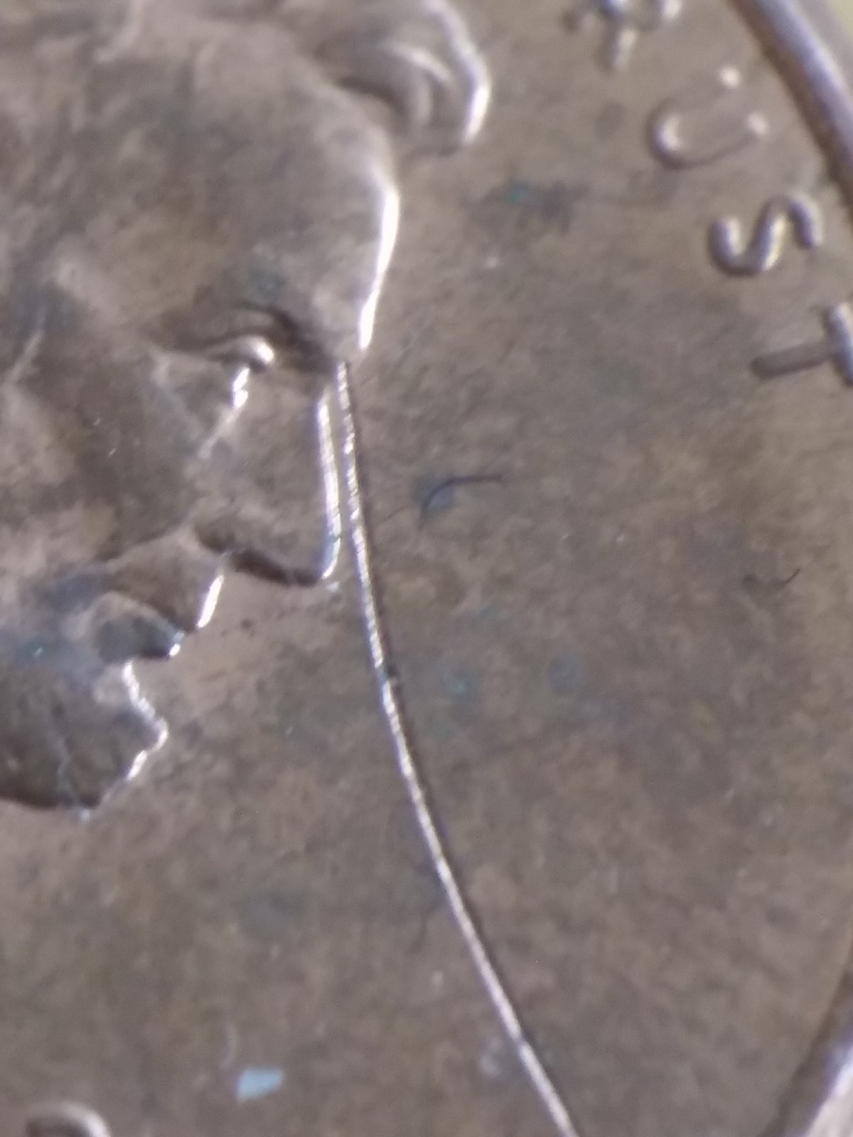 2003-Cent-Struck-Through-Something-On-Obverse