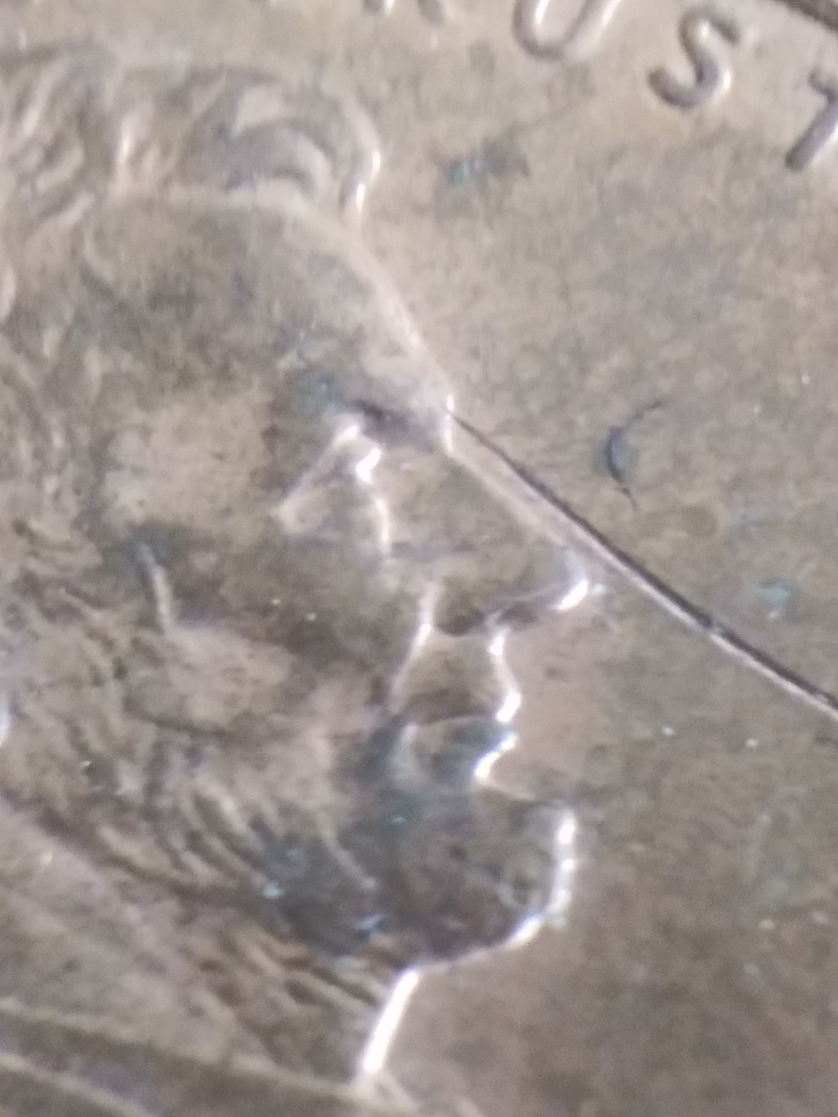 2003-Cent-Struck-Through-Something-On-Obverse