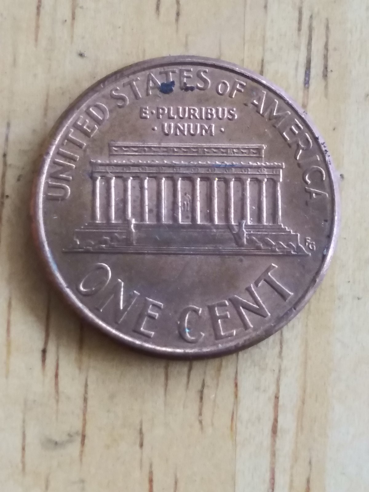 2003-Cent-Struck-Through-Something-On-Obverse