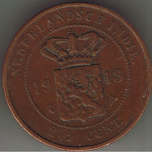 1913-Netherlands-East-Indies-2-1/2-Cent