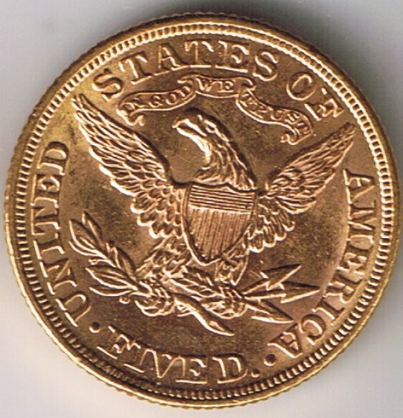 1897-$5-Gold-Half-Eagle-!