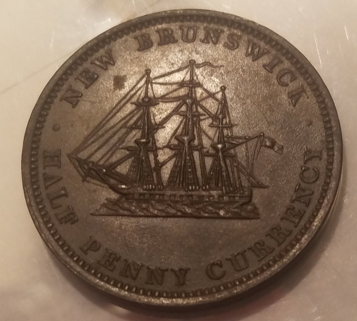 1854-New-Brunswick-Half-Penny,-Proof?