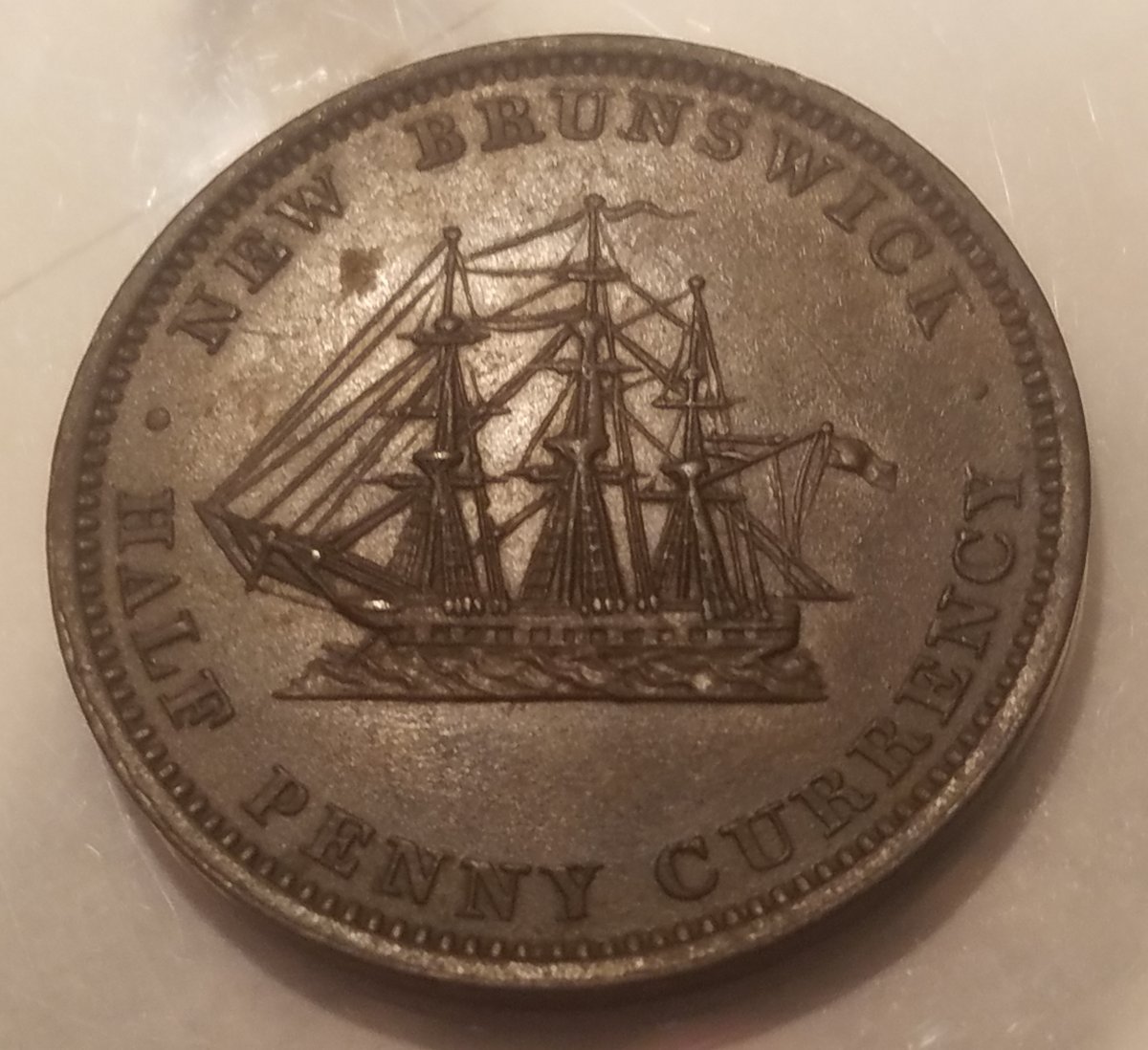 1854-New-Brunswick-Half-Penny,-Proof?