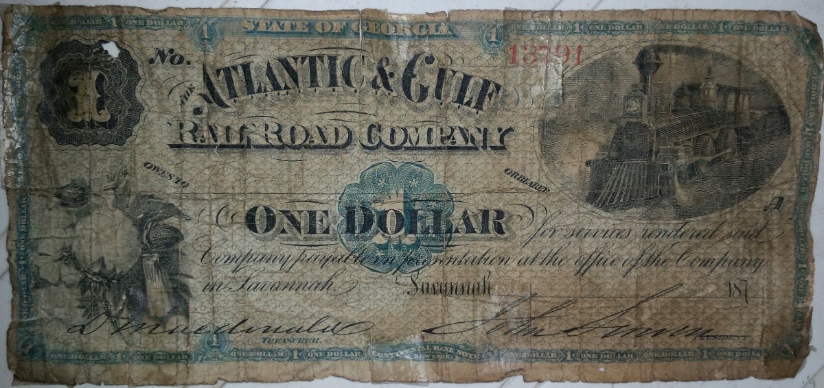 Atlantic-$-Gulf-Railroad-Company-$1