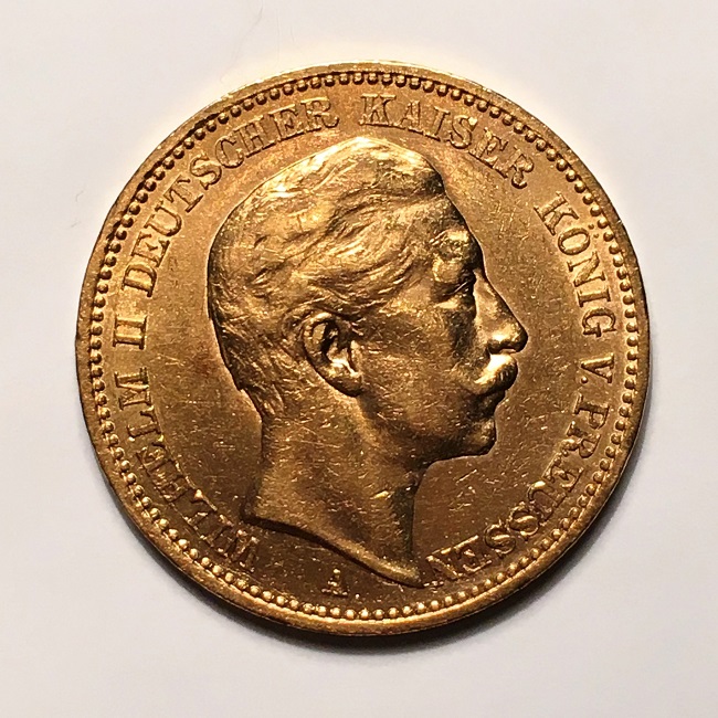 1906-A-Prussia-20-Marks,-Assistance-With-Grade-And/Or-Value-Please