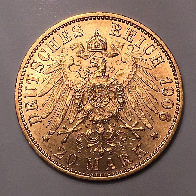 1906-A-Prussia-20-Marks,-Assistance-With-Grade-And/Or-Value-Please