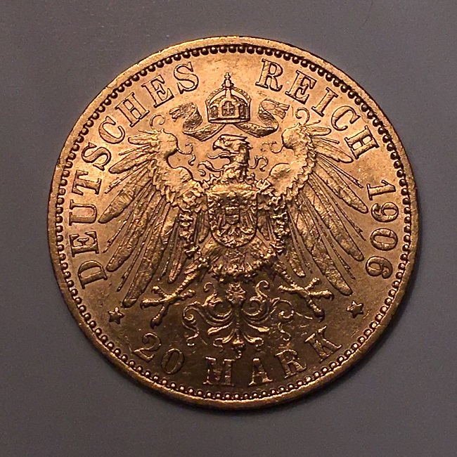 1906-A-Prussia-20-Marks,-Assistance-With-Grade-And/Or-Value-Please