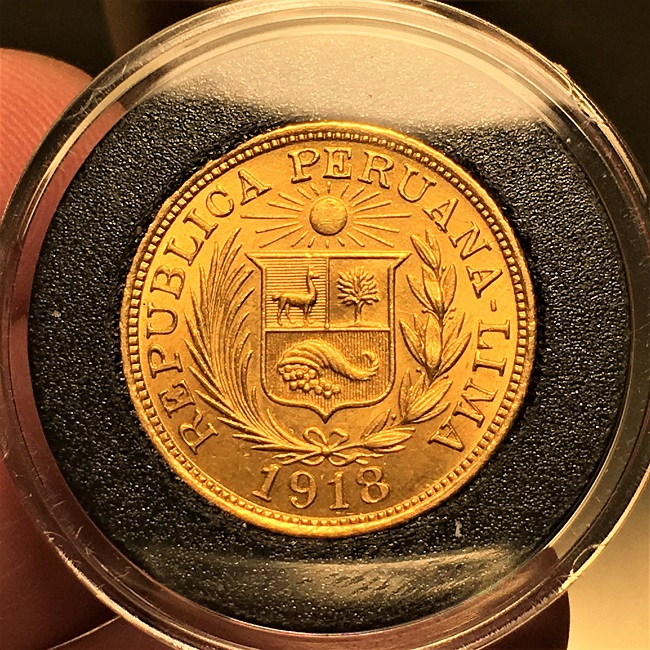 1918-Peru-Una-Libra-Gold-Coin---