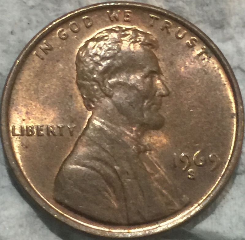 1969-S-Lincoln-Cent-Found-Coin-Roll-Fron-Bank!