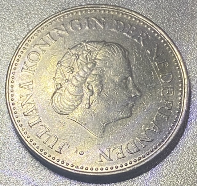 1971-1-Gulden-Antilles-Netherlands-Coin-Wrong-Planchette?