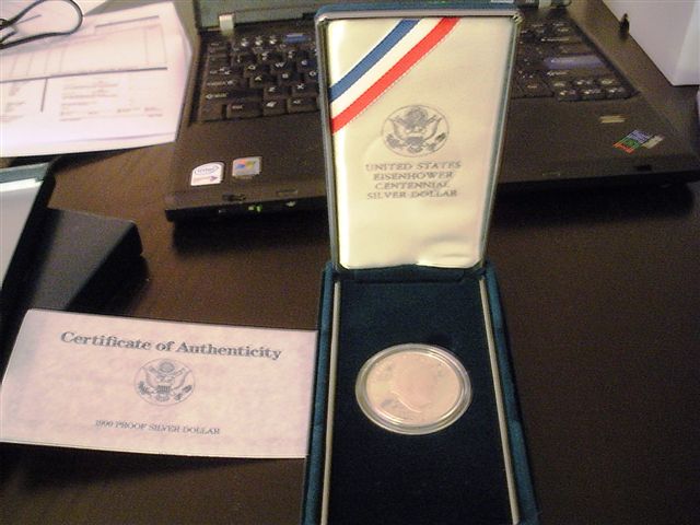 1990-Eisenhower-Commemorative-Proof-In-Holder