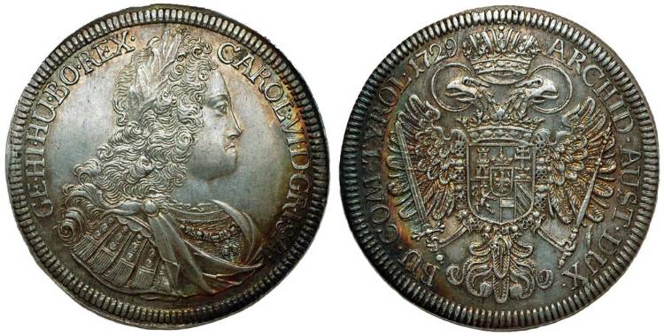 1729-Charles-VI-1711-1740-Taler---Key-Date-Of-Series