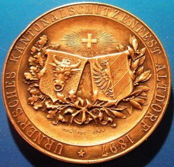 1897-Swiss-Shooting-Medal---Rare