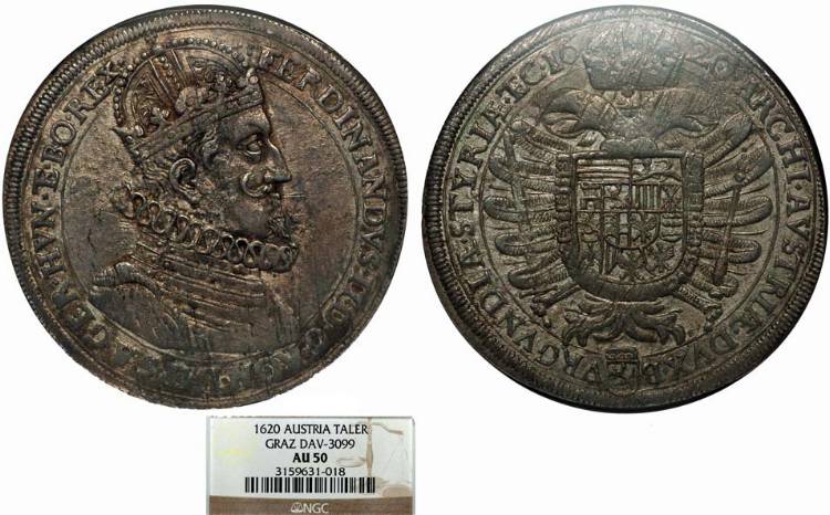 Ferdinand-II,-Holy-Roman-Emperor---Taler-And-History