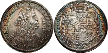 1610-Rudolph-II-Taler-And-Background