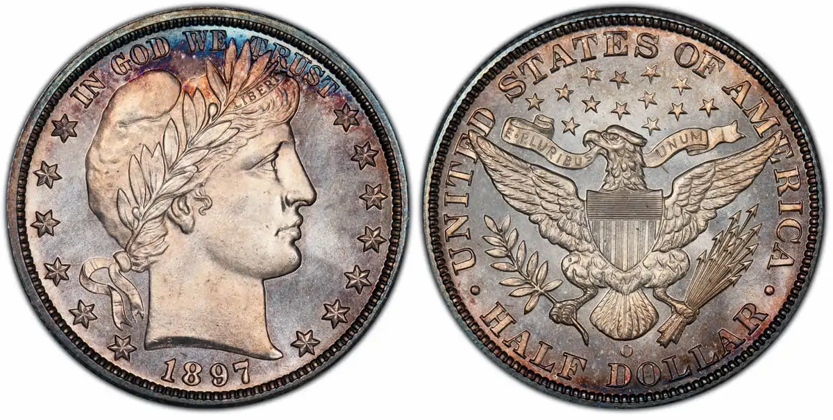 1897 O Barber Half Dollar 1897-O Barber Half Dollar PCGS MS68 1897 O Barber Half Dollar 1897-O Barber Half Dollar PCGS MS68
