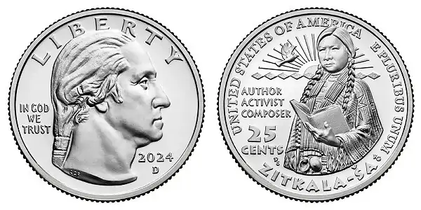 2024 D Zitkala-Sa American (Prominent) Women Quarter 2024 D Zitkala-Sa American (Prominent) Women Quarter