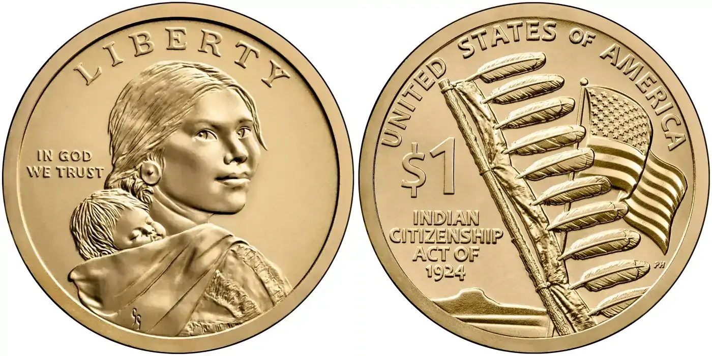 2024 D 100-year Anniversary of the 1924 Indian Citizenship Act Sacagawea - Native American Dollar 2024 D Sacagawea - Native American Dollar