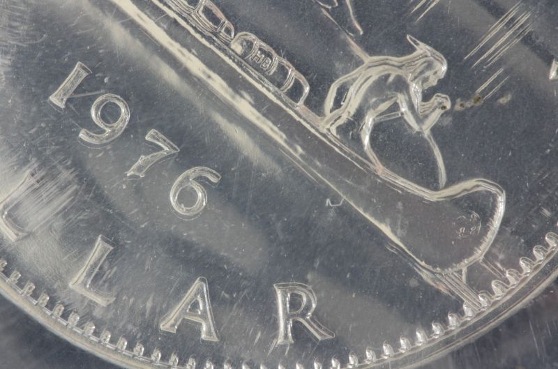 1976-Canada-Silver-Dollar-Varieties-On-Coin-?triple-Die?