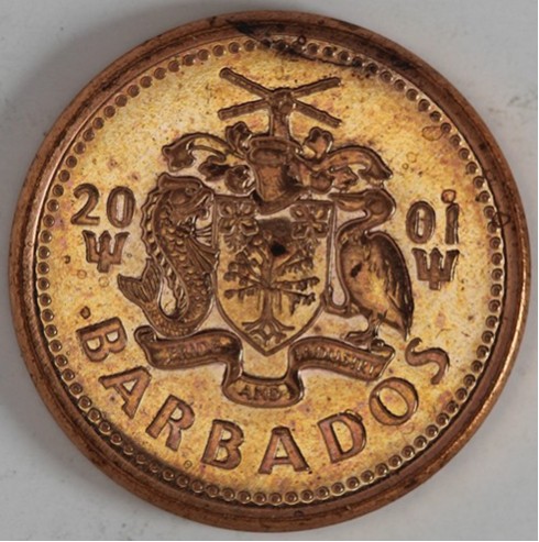 2001-Barbados-Penny-Found-In-Coin-Roll-Searching