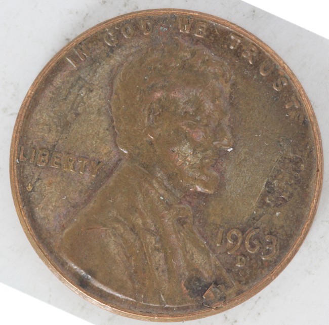 1963-D-Penny-Lamination-Error-?