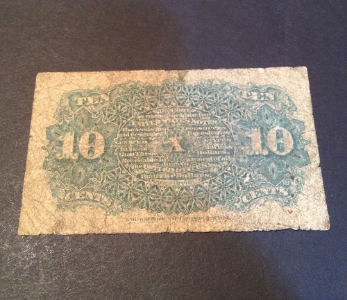 US-10-Cent-Fractional-Currency-March,-1863-Old-US-Currency