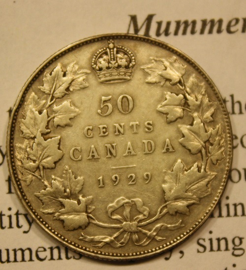 1929-Canada-Silver-50-Cent
