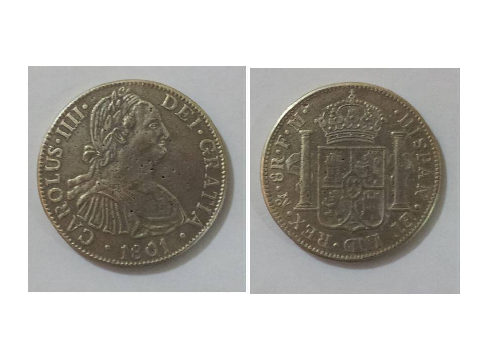 Dei-Gratia-Carolus-IIIi-1801-Hispan-Et-Ind-Rex-8R-Fm
