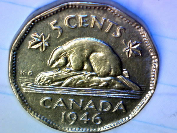 5-Cent-1946-6/6-With-Die-Clash