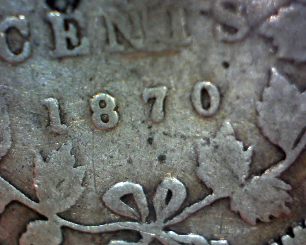 10-Cent-1870-V-Over-A-In-Gratia