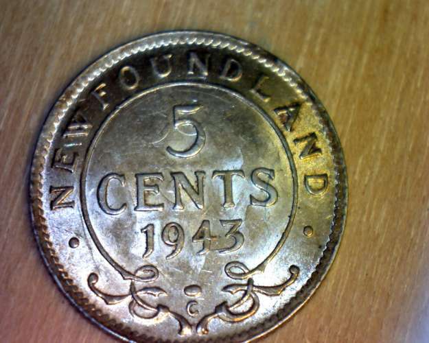 NFLD-1943-5-Cent-Error